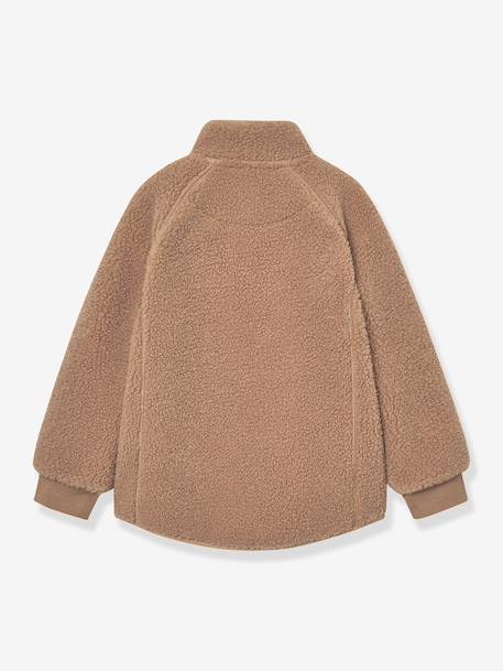 Teddy fleece jacket with zip for children MATCEDRIC MINI A TURE cinnamon+deep blue+ecru+green+soft lilac - vertbaudet enfant 