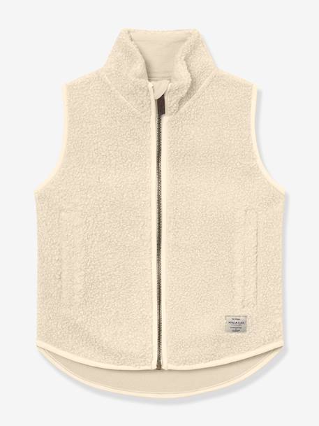 Teddy fleece cardigan for children MATBATTAL MINI A TURE cinnamon+ecru - vertbaudet enfant 