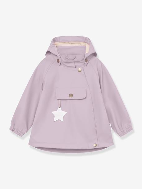 Rain set: waterproof jacket & dungaree trouser for babies MATWAINIS MINI A TURE mauve+tomato red - vertbaudet enfant 