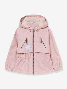 Girls-Coats & Jackets-MATALGEA Mid-Season Waterproof Jacket with Fleece Lining, for Girls, MINI A TURE 
