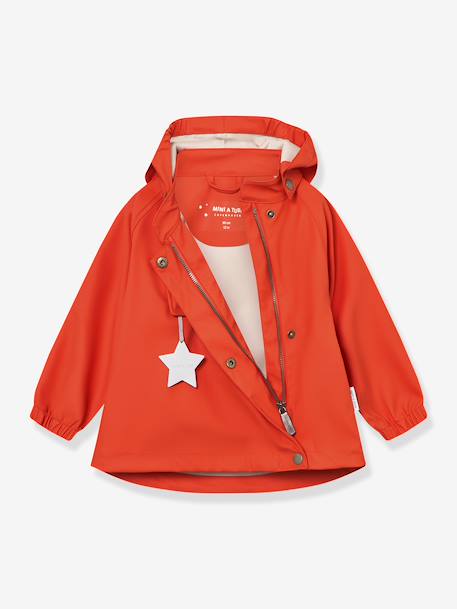 Ensemble de pluie : veste imperméable & pantalon salopette bébé MATWAINIS MINI A TURE mauve+tomette - vertbaudet enfant 
