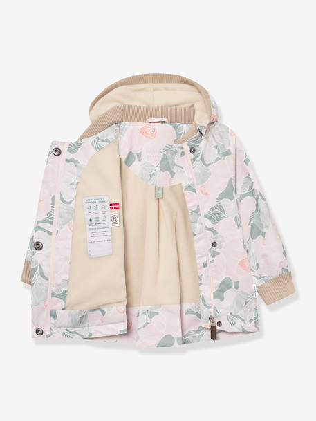 Veste matelassée à capuche bébé MATWIAMI MINI A TURE rose poudré - vertbaudet enfant 