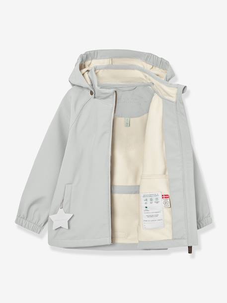 MATADEN MINI A TURE baby windproof and water-repellent hooded softshell jacket green+mint green - vertbaudet enfant 
