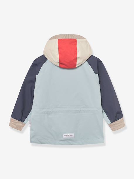 Lined hooded jacket for babies MATWALLY MINI A TURE light blue - vertbaudet enfant 