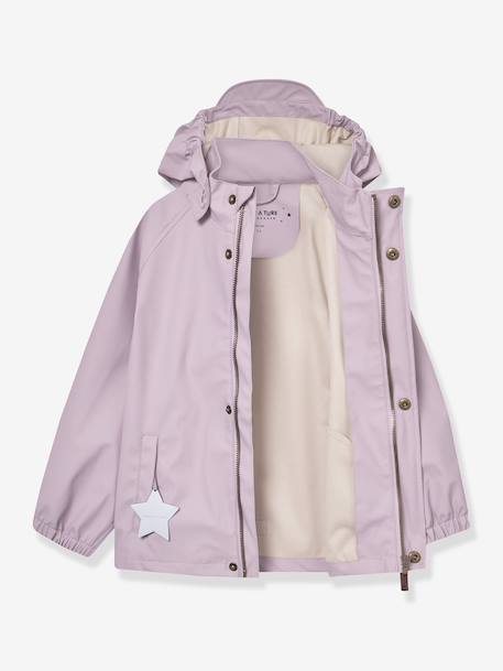Rain set with jacket and trousers for children MATREINAR MINI A TURE mauve+tomato red - vertbaudet enfant 