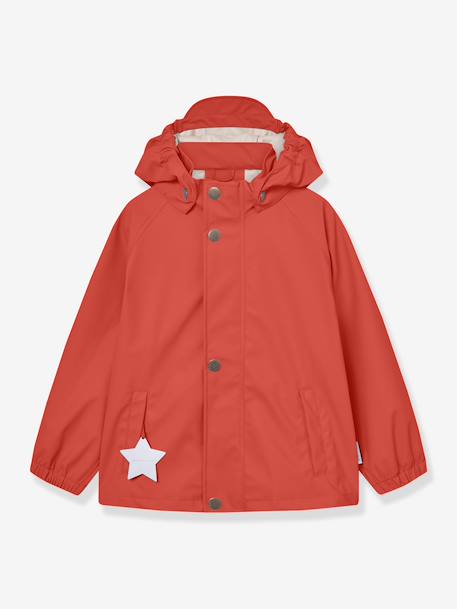 Rain set with jacket and trousers for children MATREINAR MINI A TURE mauve+tomato red - vertbaudet enfant 