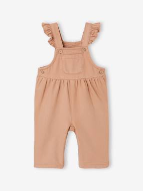 Baby-Dungarees & All-in-ones-Twill Dungarees for Baby Girls 