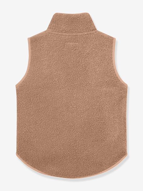 Teddy fleece cardigan for children MATBATTAL MINI A TURE cinnamon+ecru - vertbaudet enfant 