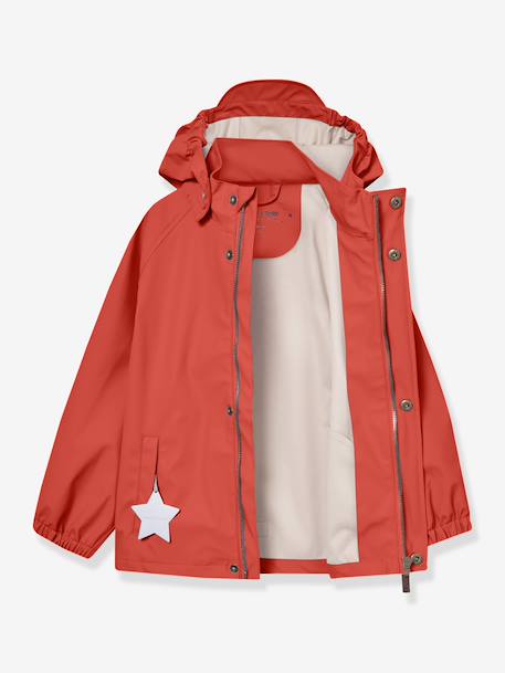 Rain set with jacket and trousers for children MATREINAR MINI A TURE mauve+tomato red - vertbaudet enfant 