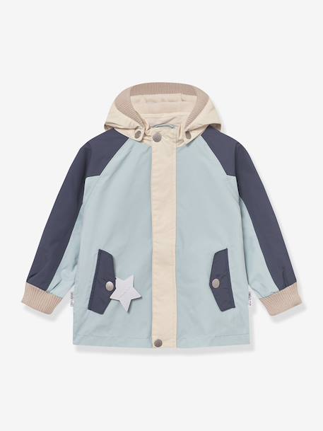 Lined hooded jacket for babies MATWALLY MINI A TURE light blue - vertbaudet enfant 