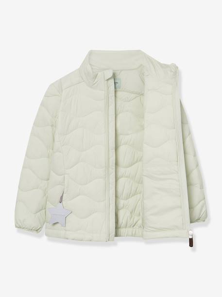 Lightweight quilted jacket for children MATNAVA MINI A TURE almond green+carrot+soft lilac - vertbaudet enfant 
