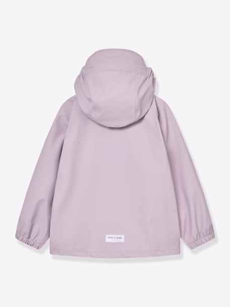 Rain set with jacket and trousers for children MATREINAR MINI A TURE mauve+tomato red - vertbaudet enfant 