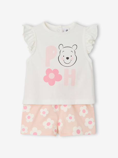 Winnie the Pooh floral set for baby girls pale pink - vertbaudet enfant 