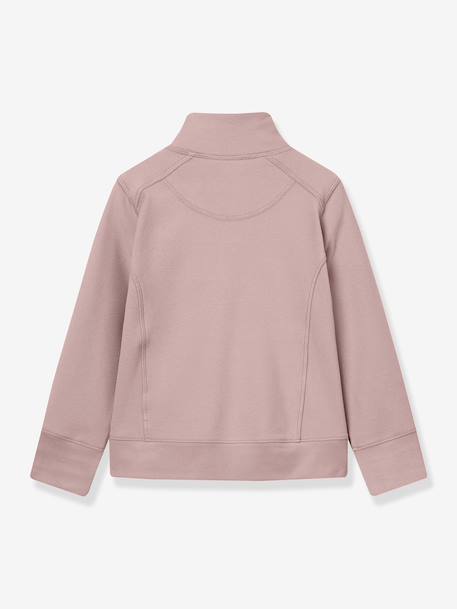 Children's fleece jacket with zip fastening MATBERKAN MINI A TURE mint green+old rose - vertbaudet enfant 