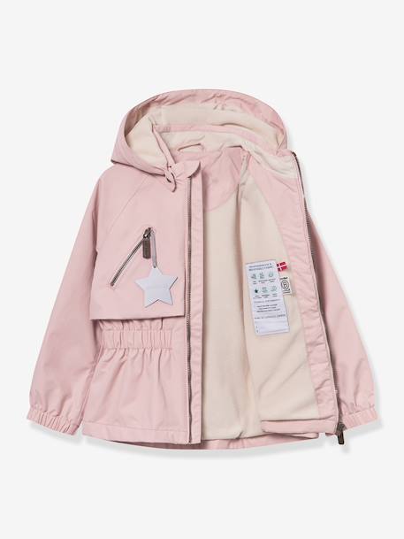 MATALGEA Mid-Season Waterproof Jacket with Fleece Lining, for Girls, MINI A TURE dusky pink+rosy+sage green+soft lilac - vertbaudet enfant 