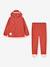 Rain set with jacket and trousers for children MATREINAR MINI A TURE mauve+tomato red - vertbaudet enfant 