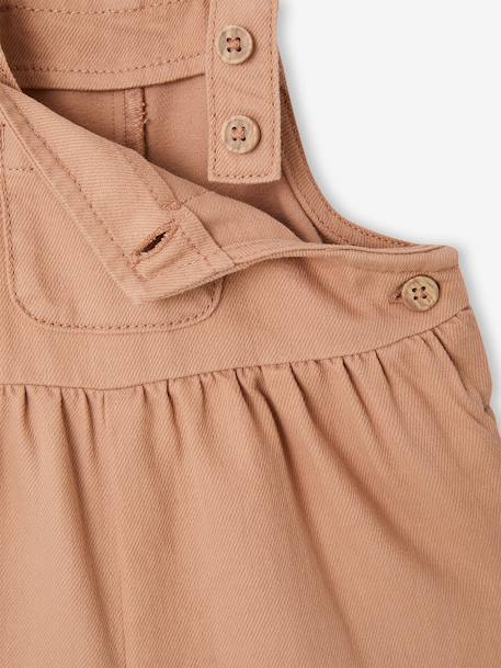 Twill Dungarees for Baby Girls pecan nut - vertbaudet enfant 