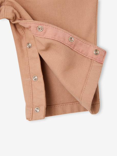 Twill Dungarees for Baby Girls pecan nut - vertbaudet enfant 