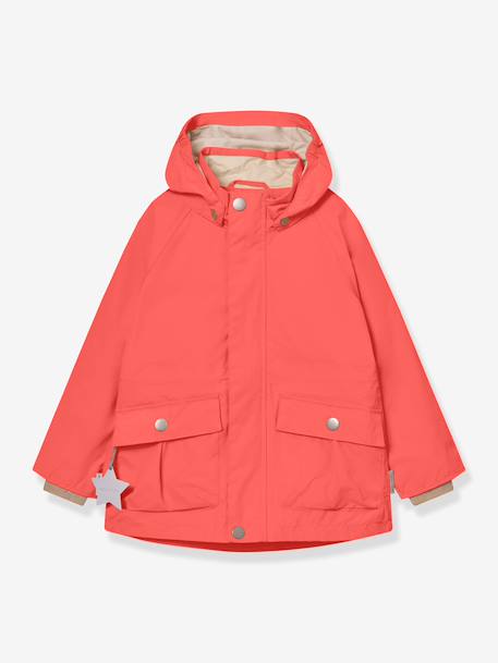 MATALLURE Mid-Season Parka for Girls, MINI A TURE deep blue+navy blue+tomato red - vertbaudet enfant 
