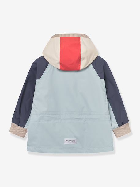 Lined hooded jacket for babies MATWALLY MINI A TURE light blue - vertbaudet enfant 