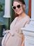 Organic Cotton Gauze Dress for Maternity, by ENVIE DE FRAISE clay beige+sage green - vertbaudet enfant 