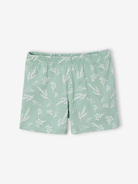 Girls' Bambi DISNEY ANIMALS pyjama short set grey blue - vertbaudet enfant 