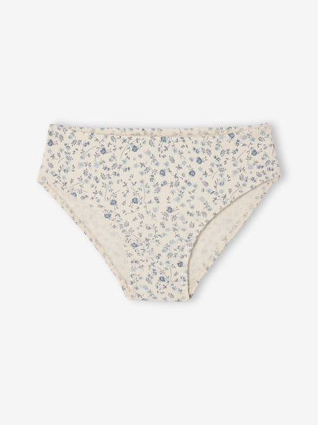 Pack of 5 girls' ribbed briefs ecru - vertbaudet enfant 