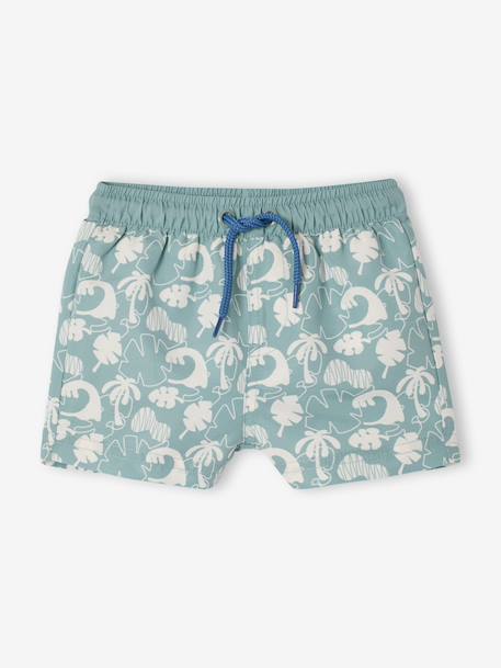 Maillot de bain imprimé bébé garçon bleu grisé+vert sauge - vertbaudet enfant 
