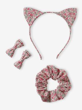Fille-Accessoires-Coffret accessoires fille coton imprimé fleuri