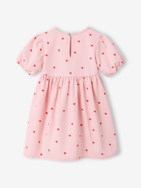 Dress in Lightweight Denim, for Girls brut denim+rose+stone+vanilla - vertbaudet enfant 