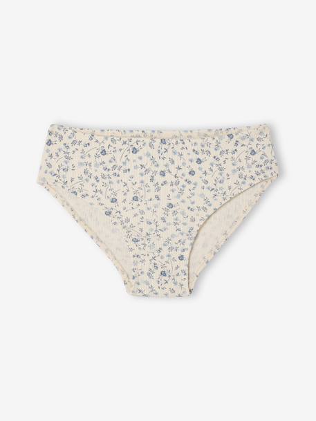 Lot de 5 culottes fille côtelées écru - vertbaudet enfant 