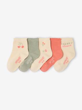 Baby-Pack of 5 pairs of baby girls' socks 