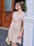 Organic Cotton Gauze Dress for Maternity, by ENVIE DE FRAISE clay beige+sage green - vertbaudet enfant 