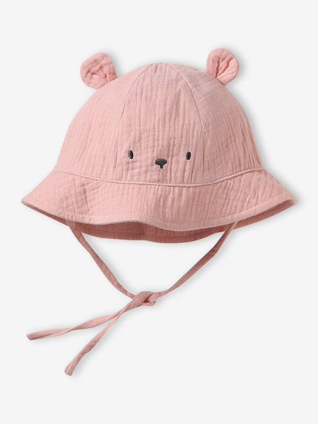 Bob ourson imprimé bébé fille écru+rose - vertbaudet enfant 