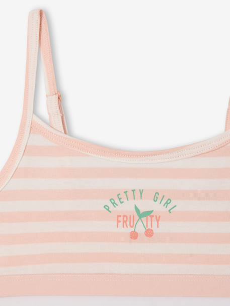 Pack of 2 organic cotton girls bras rose - vertbaudet enfant 