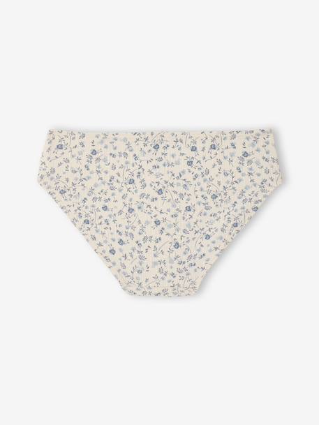 Pack of 5 girls' ribbed briefs ecru - vertbaudet enfant 