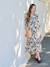 Long Bohemian-Style Dress with Buttons, for Maternity, by ENVIE DE FRAISE black+pomegranate+royal blue - vertbaudet enfant 