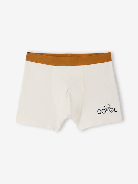 Pack of 5 boys' bike boxers ecru - vertbaudet enfant 