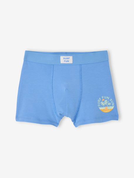 Lot de 5 boxers garçon surf bleu - vertbaudet enfant 