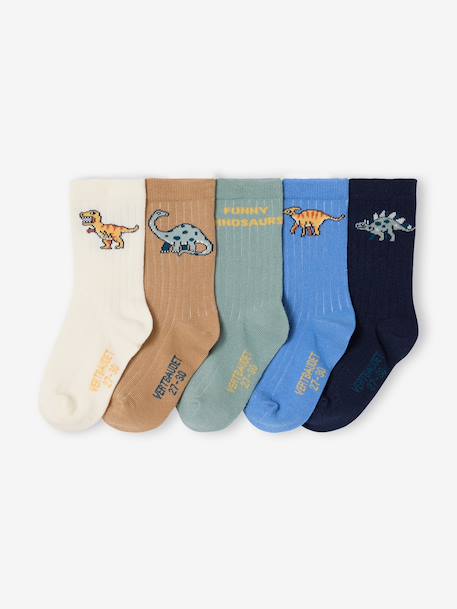 Pack of 5 Pairs of Socks Boys ecru - vertbaudet enfant 