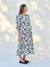 Long Bohemian-Style Dress with Buttons, for Maternity, by ENVIE DE FRAISE black+pomegranate+royal blue - vertbaudet enfant 