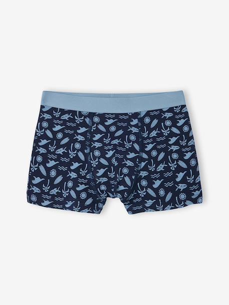 Lot 5 boxers garçon requin bleu grisé - vertbaudet enfant 