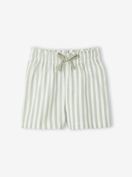 HELLO KITTY T-Shirt & Shorts Set striped green - vertbaudet enfant 