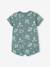 Baby jersey playsuit ecru+peacock blue - vertbaudet enfant 