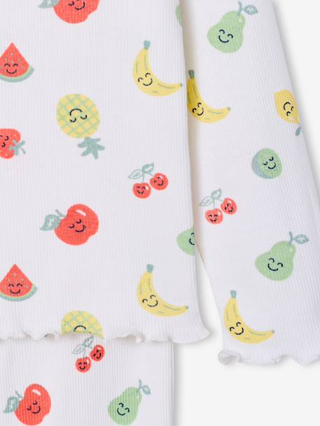 Pack of 2 girls' long-sleeved pyjamas ecru - vertbaudet enfant 