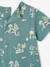Baby jersey playsuit ecru+peacock blue - vertbaudet enfant 