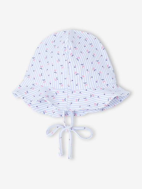 Maillot bain 3 pièces rayures bleu clair - vertbaudet enfant 