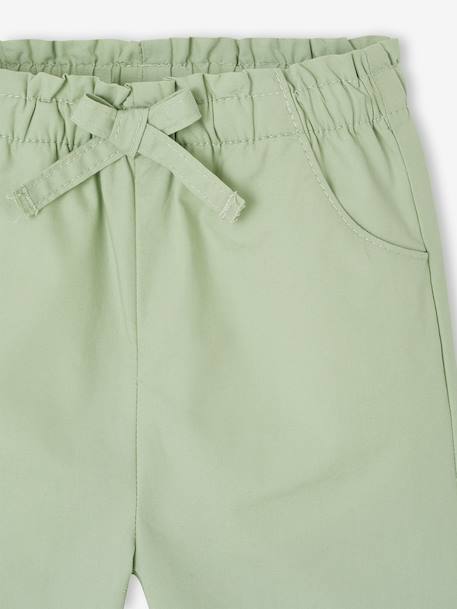 Wide cotton trousers pistachio - vertbaudet enfant 