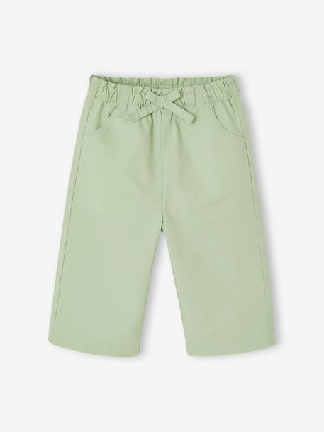 Pantalon large coton pistache - vertbaudet enfant 