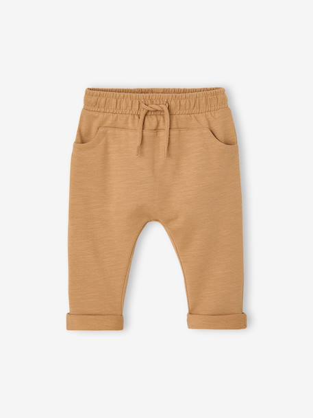 Pack of 2 Fleece Trousers for Babies, Basics cappuccino+denim blue+taupe - vertbaudet enfant 